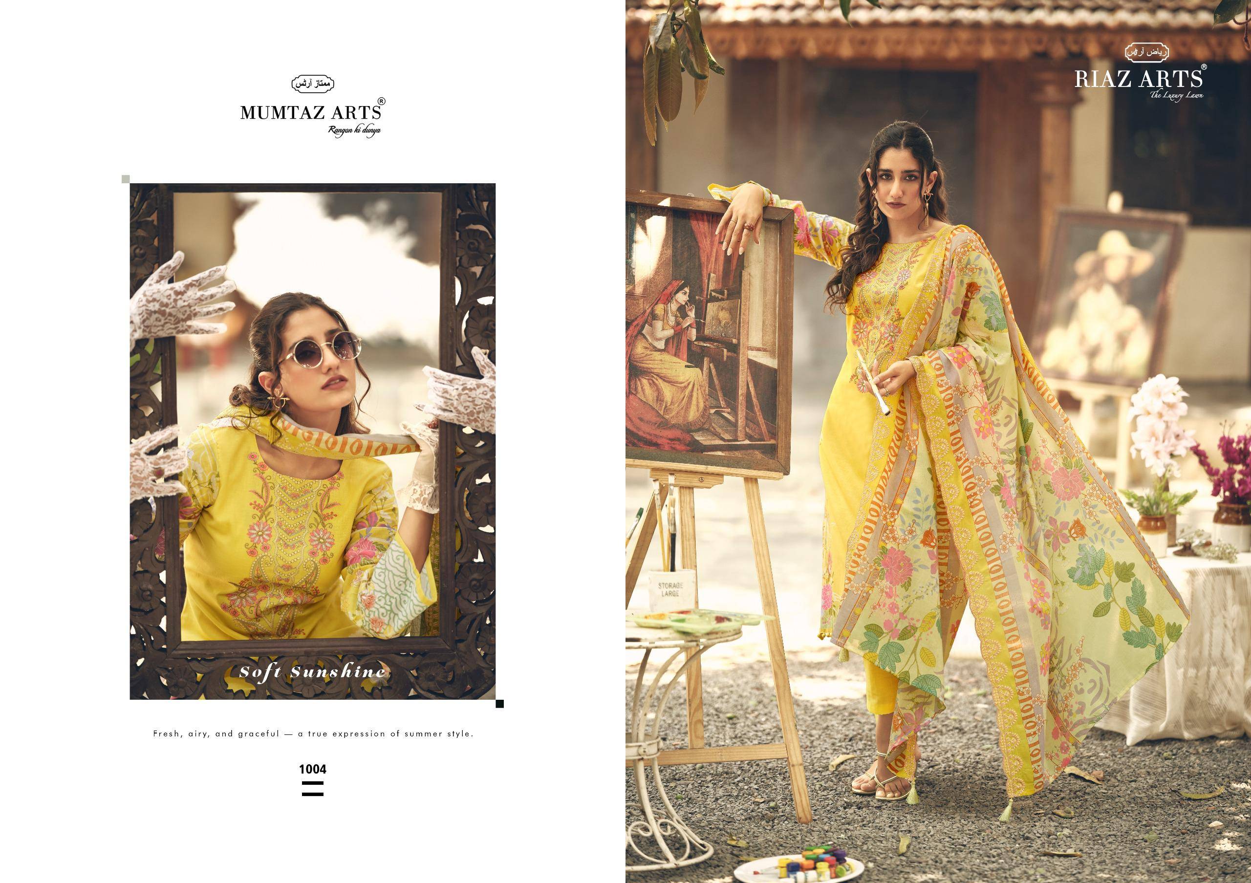 ABU SAEED by RIAZ ARTS PRINTS 13063 TO 13068 SERIES Pakistani Stylish Embroidered LAWN COTTON COLLECTION At Wholesale Price